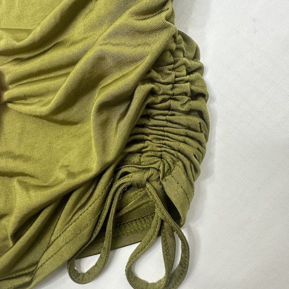Urban Outfitters Ruched Vest Size S Green Satin Sleeveless Tank BNWT - Picture 8 of 8